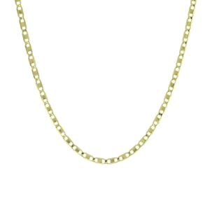 Collana Maglia Figaro Diamantata in Oro Giallo 9Kt 50 cm