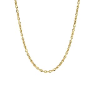 Collana Rolò Diamantata in Oro Giallo 9Kt