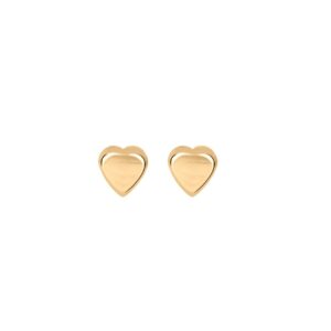 Orecchini Cuore Bombato in Oro Giallo 9Kt