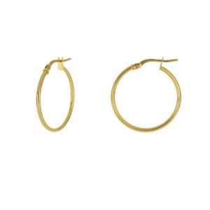 Orecchini Cerchio Classici in Oro Giallo 9Kt 20 mm