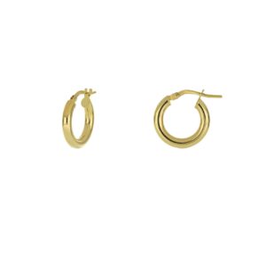 Orecchini Cerchio Tubolare in Oro Giallo 9Kt – 2 misure