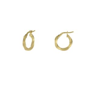Orecchini Cerchio Intrecciato in Oro Giallo 9Kt - 3 misure