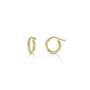 Orecchini Cerchio Martellati in Oro Giallo 9Kt – 2 misure