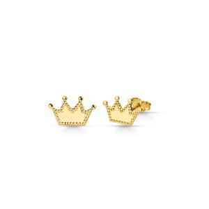 Orecchini Corona in Oro Giallo 9Kt