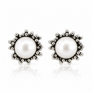 Orecchini Donna Urania Preziosi Theodora in Ottone con Perla Bianca 11 mm