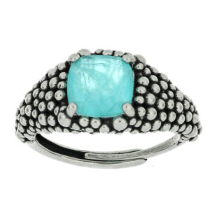 Anello Donna Urania Preziosi Theodora con Pietra Azzurra in Ottone 11 mm