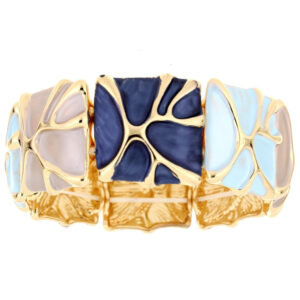 Bracciale Armonia Donna in Ottone Multicolor Blu e Azzurro
